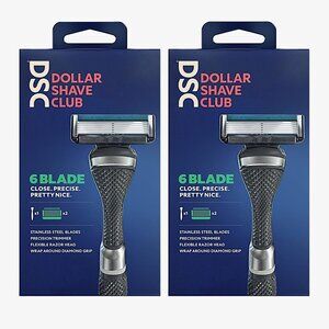 DSC 6-blade Razor Starter Kits, 2pk